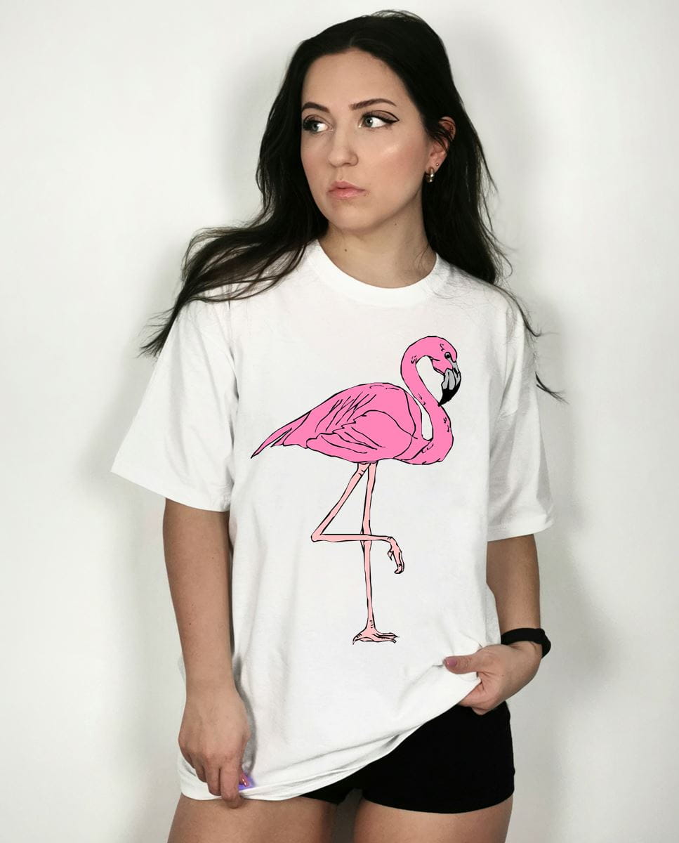 t-shirt oversize damski FLAMING