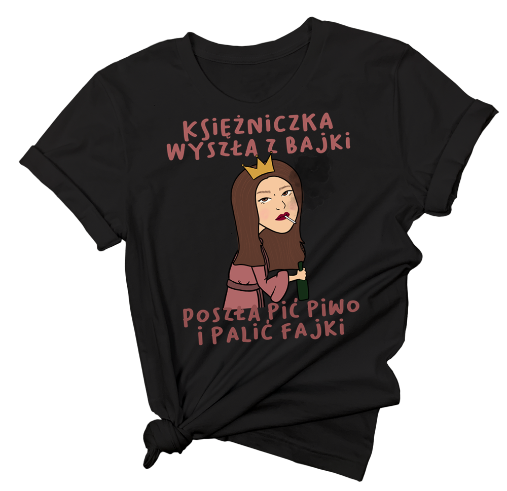 koszulka dla brunetki księżniczka co wyszła z bajki