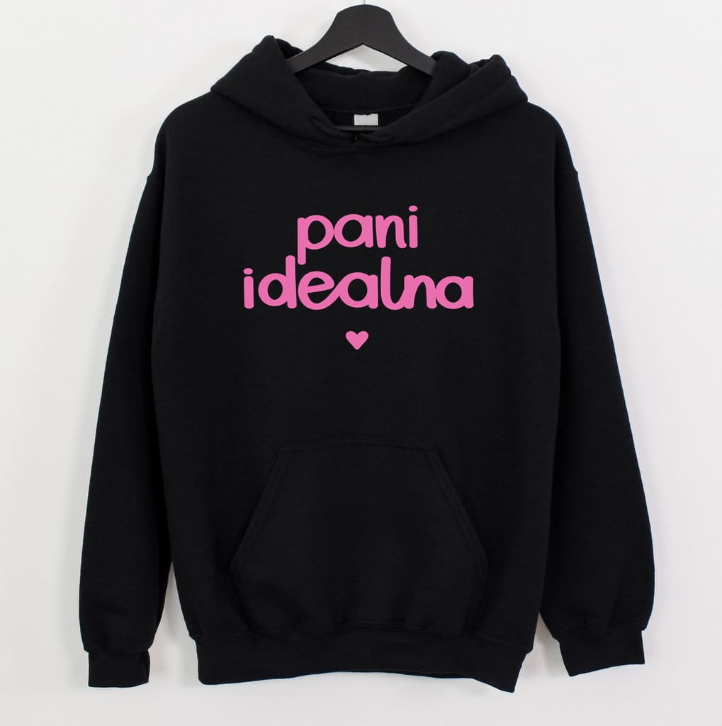 czarna damska bluza z kapturem pani idealna