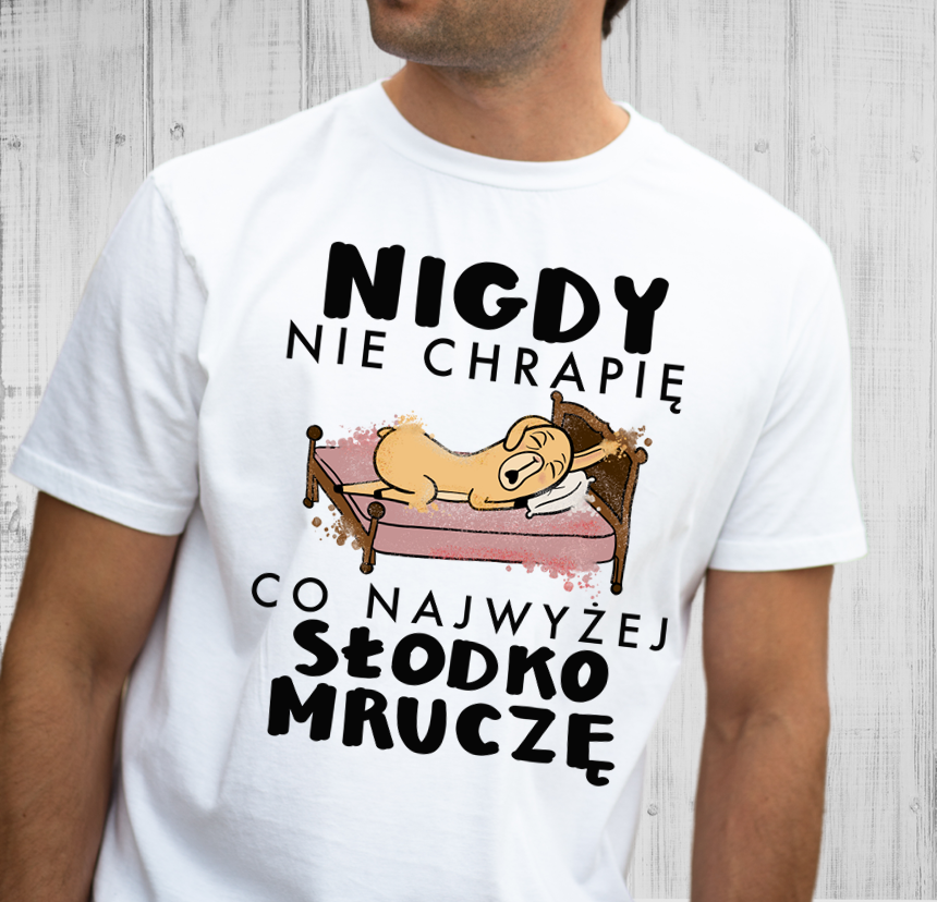 koszulka męska nigdy nie chrapię
