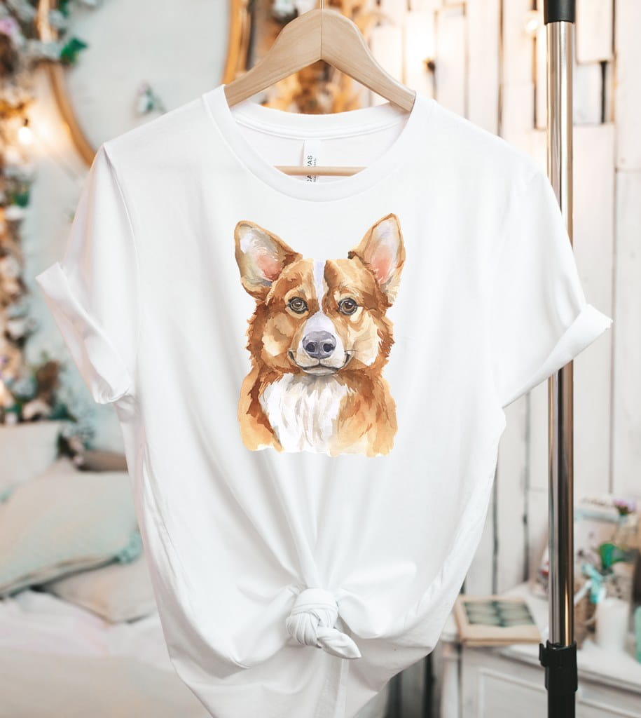 Koszulka damska z corgi psem