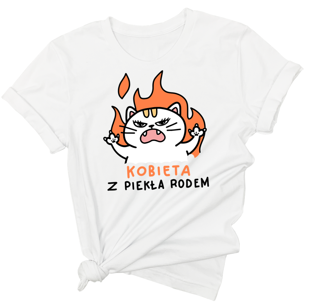 śmieszna koszulka na prezent kobieta z piekła