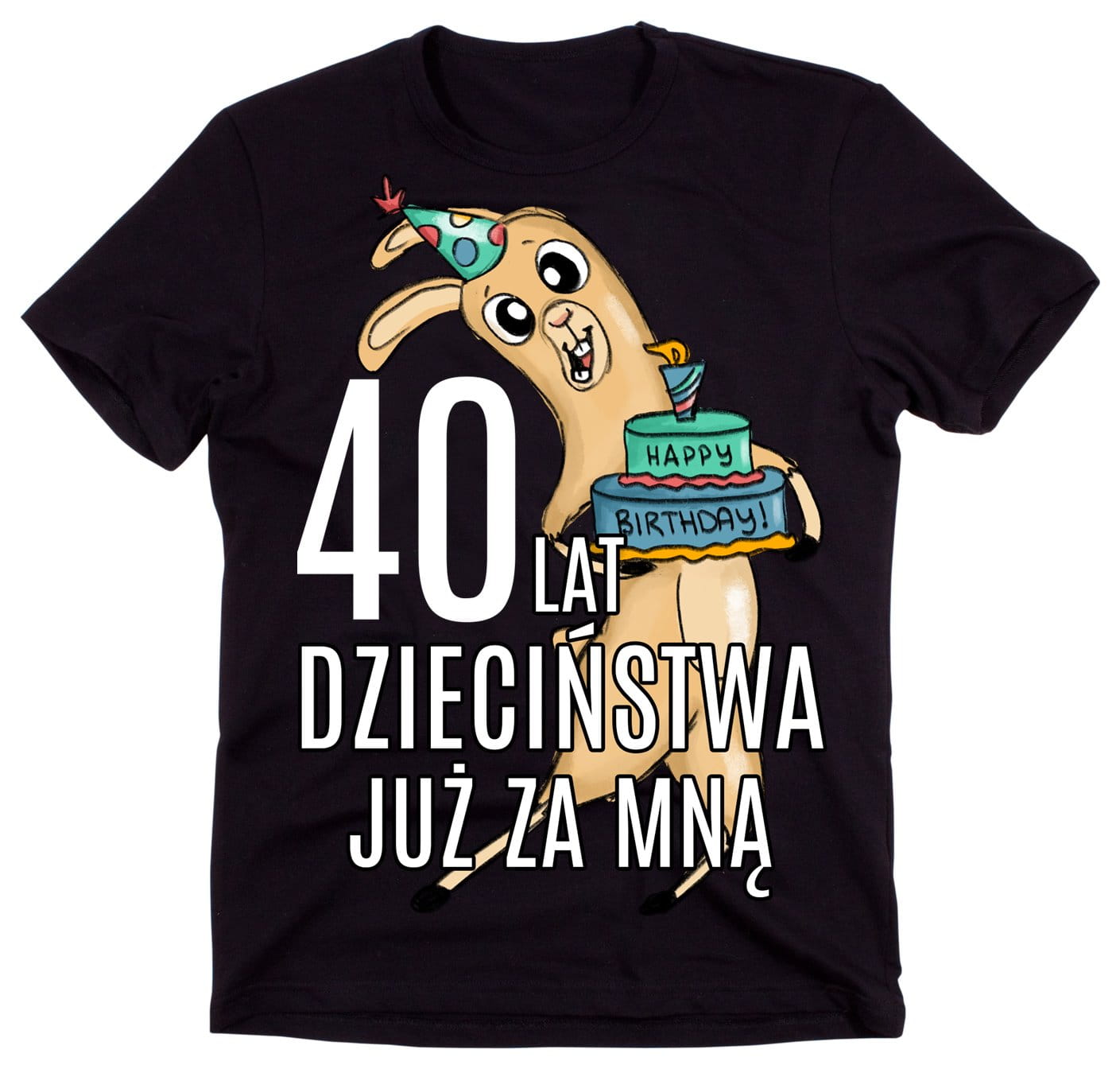 KOSZULKA MĘSKA NA 40 URODZINY - 40 LAT DZIECIŃSTWA JUŻ ZA MNĄ