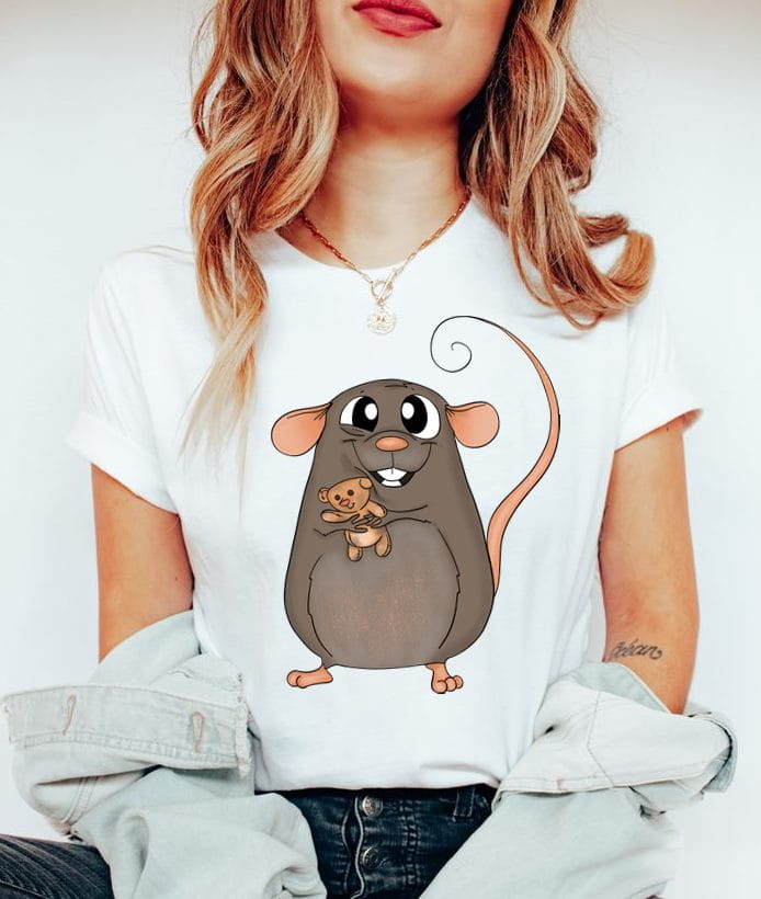 DAMSKI T-shirt z myszką