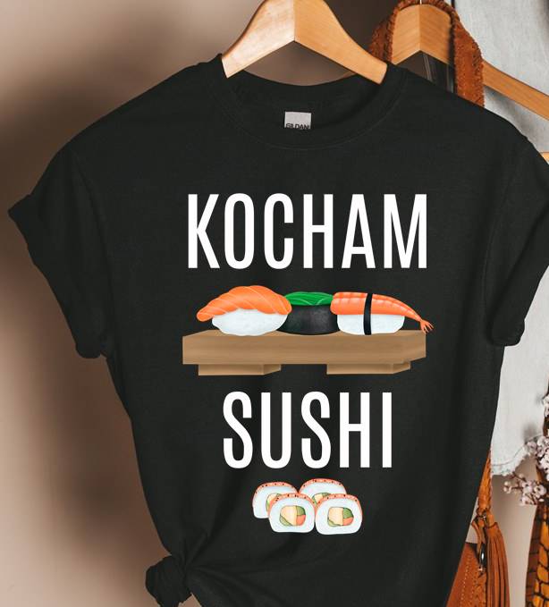 koszulka z sushi, kocham sushi