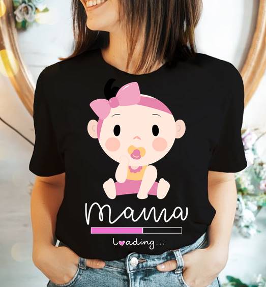 koszulka ciążowa dla przyszłej mamy dziewczynki