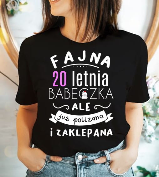 damska koszulka na 20 urodziny