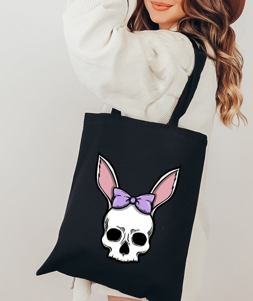 Torba z czaszką bawełniana na zakupy