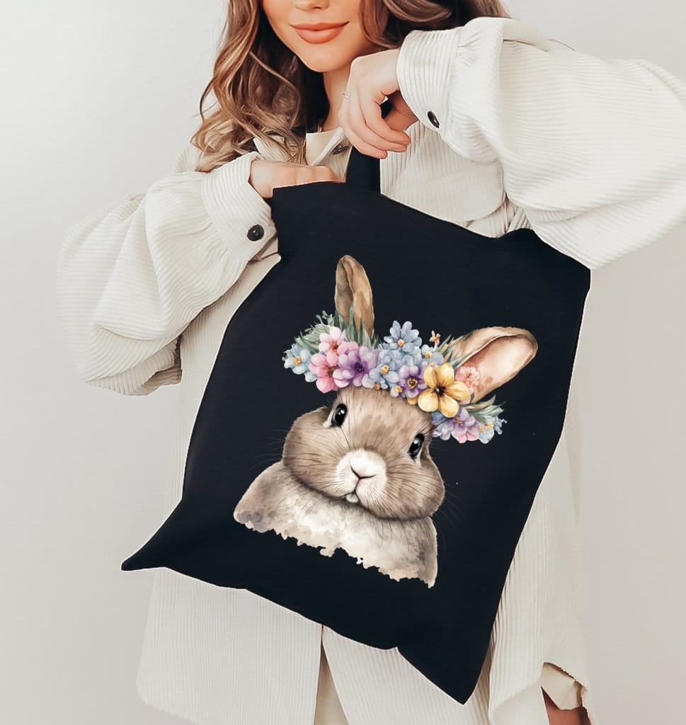 Torba bawełniana czarna na zakupy