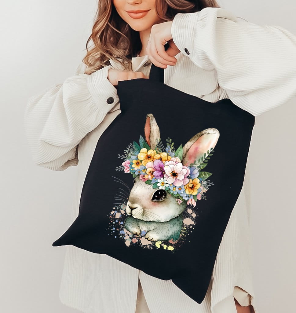 Torba bawełniana czarna na zakupy