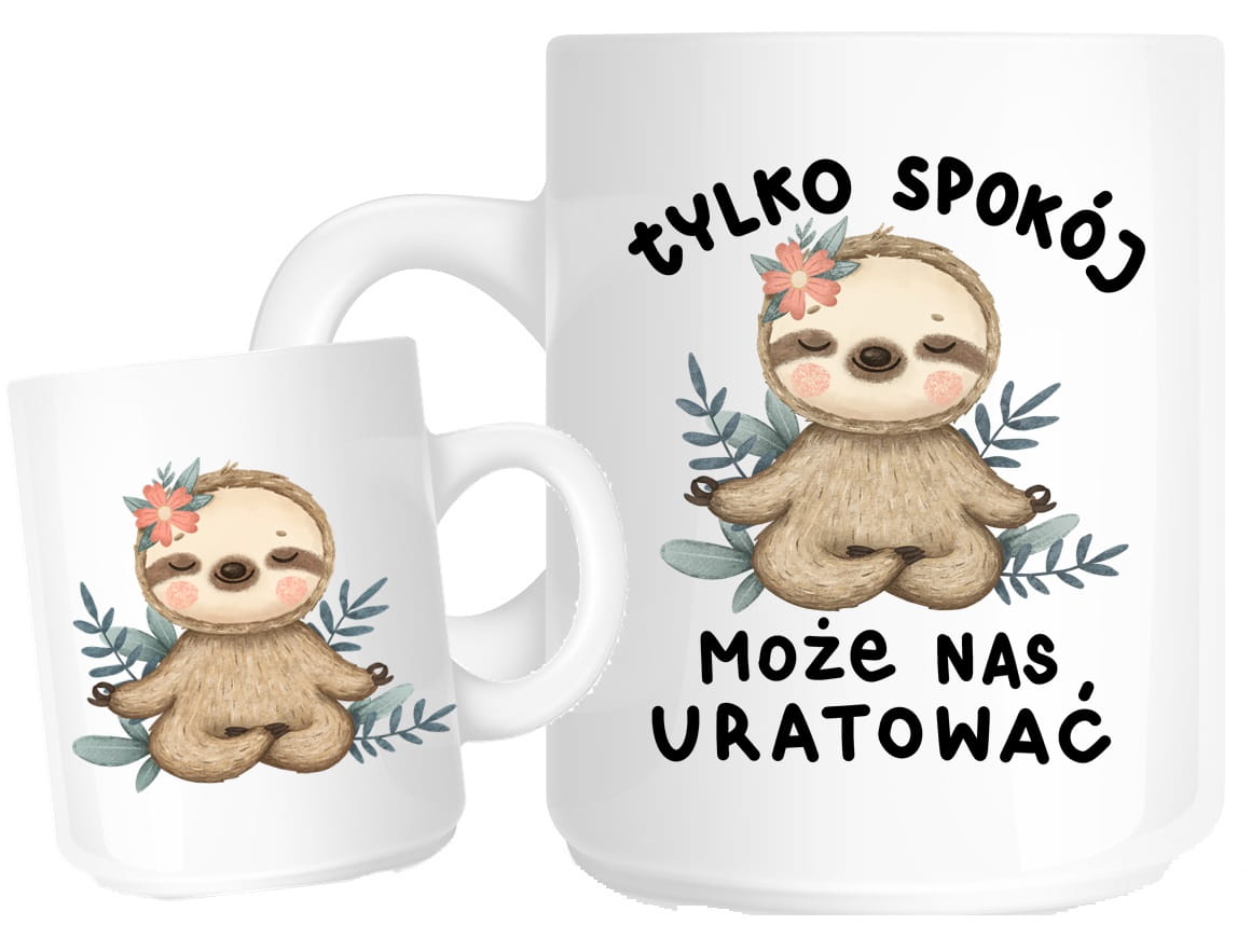 Kubek z leniwcem na prezent