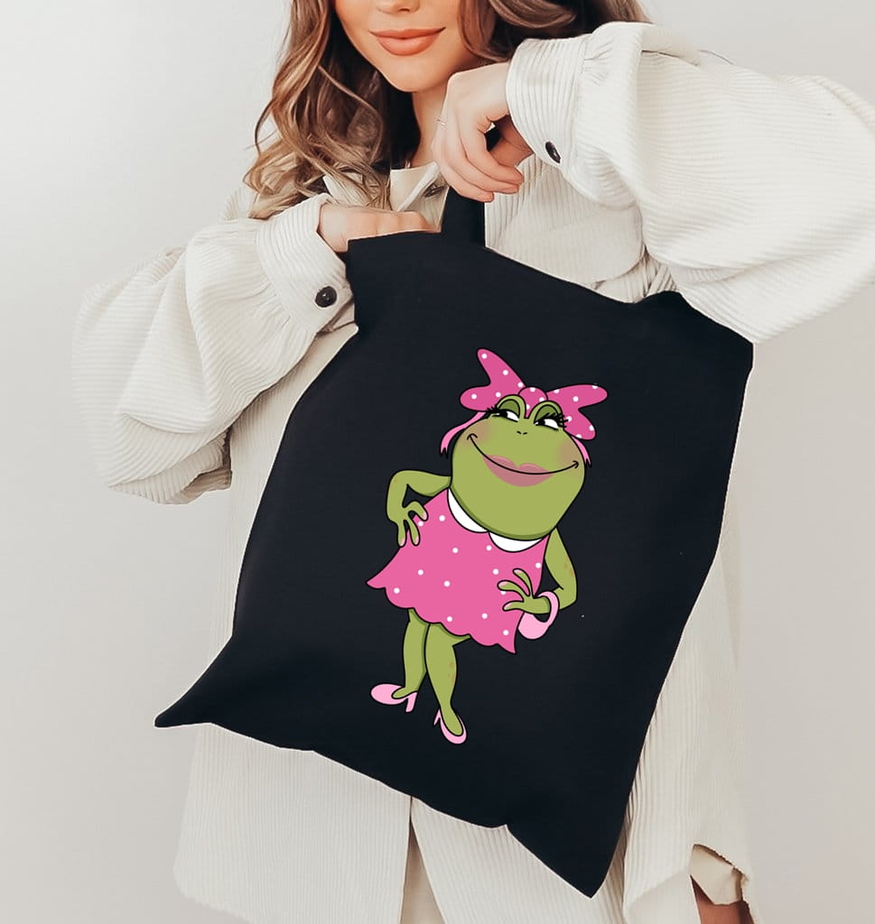 Torba bawełniana na zakupy z żabą