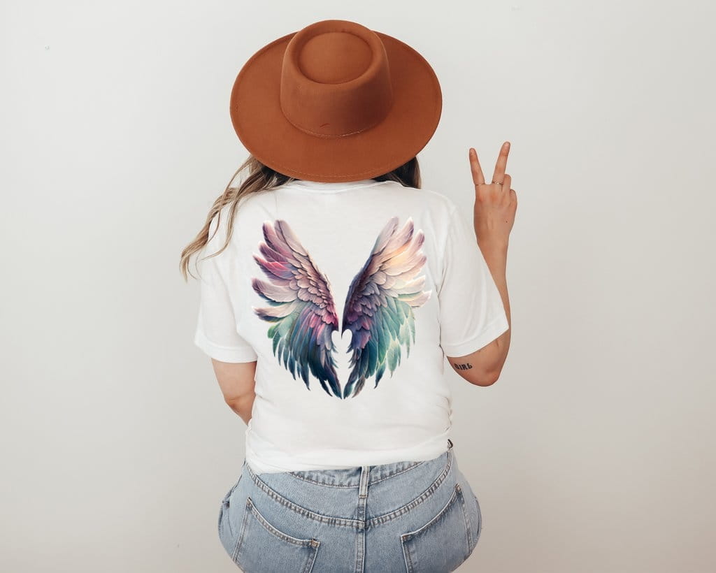 koszulka ze skrzydłami na plecach wzór skrzydła18