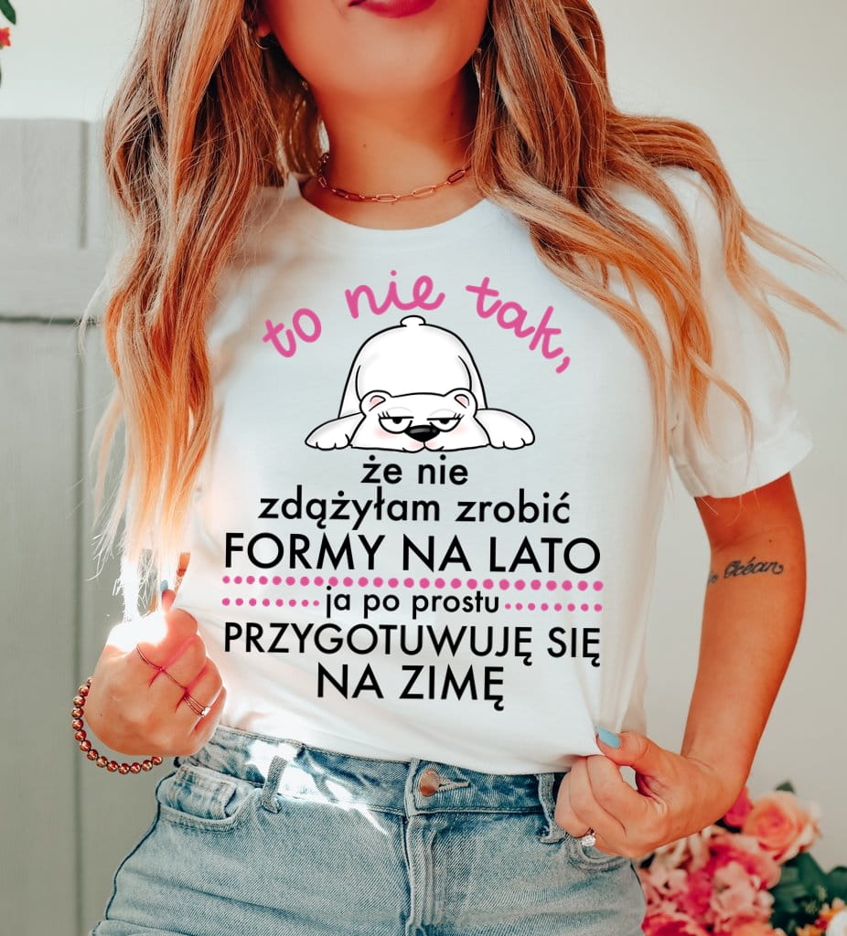 śmieszna koszulka Z NAPISEM