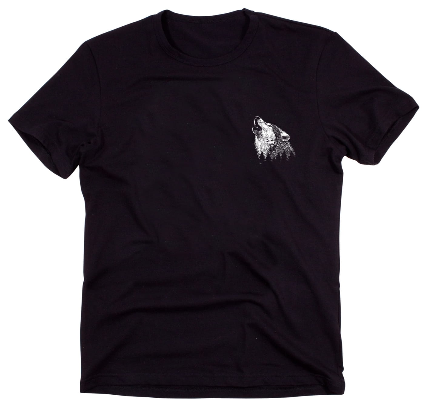 męska koszulka t-shirt z wilkiem na piersi