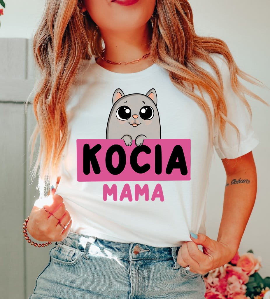 damska koszulka DLA KOCIARY - KOCIA MAMA