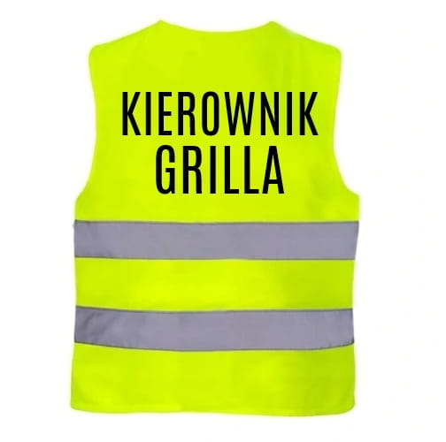 KAMIZELKA ODBLASKOWA IMPREZOWA - KIEROWNIK GRILLA