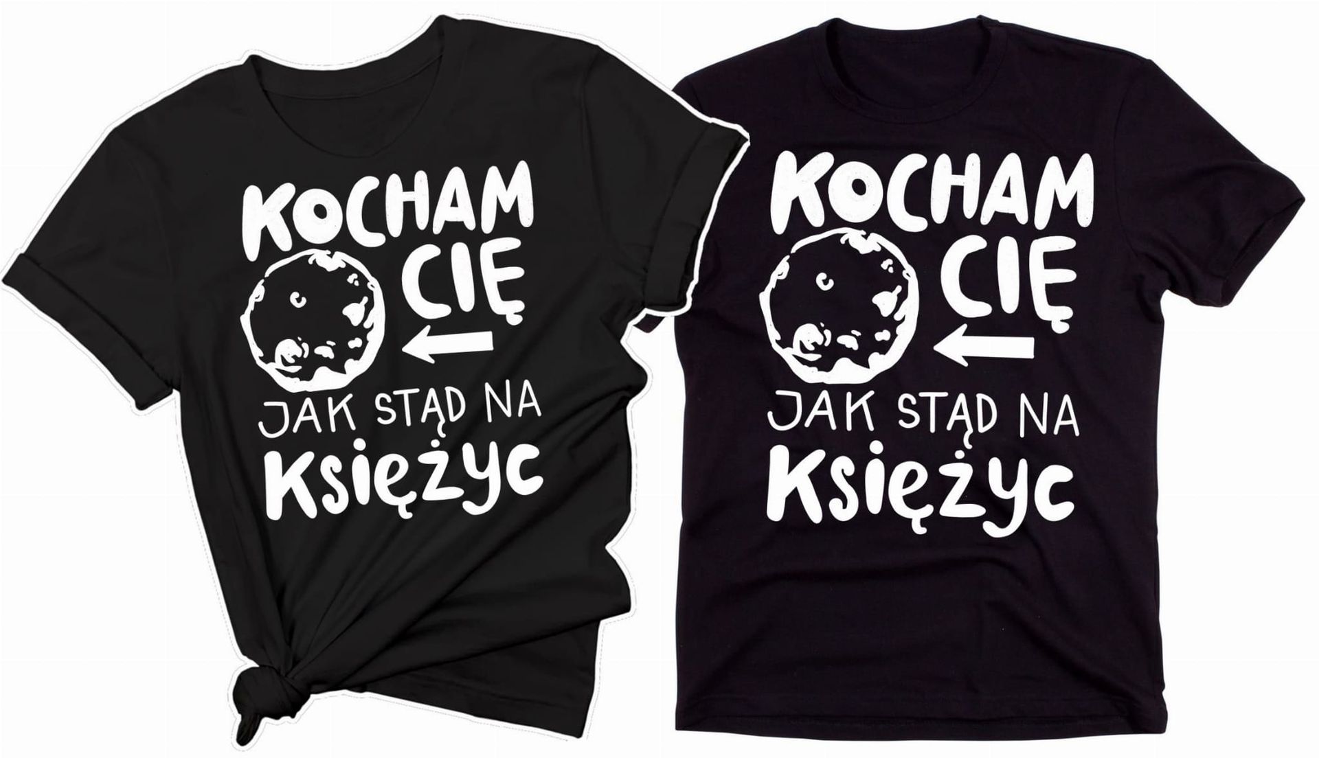 zestaw koszulek dla pary kocham cię