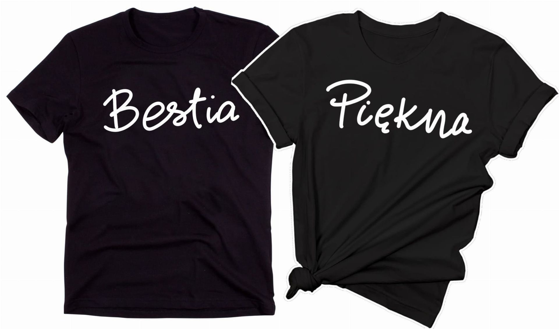 zestaw koszulek dla pary piękna bestia