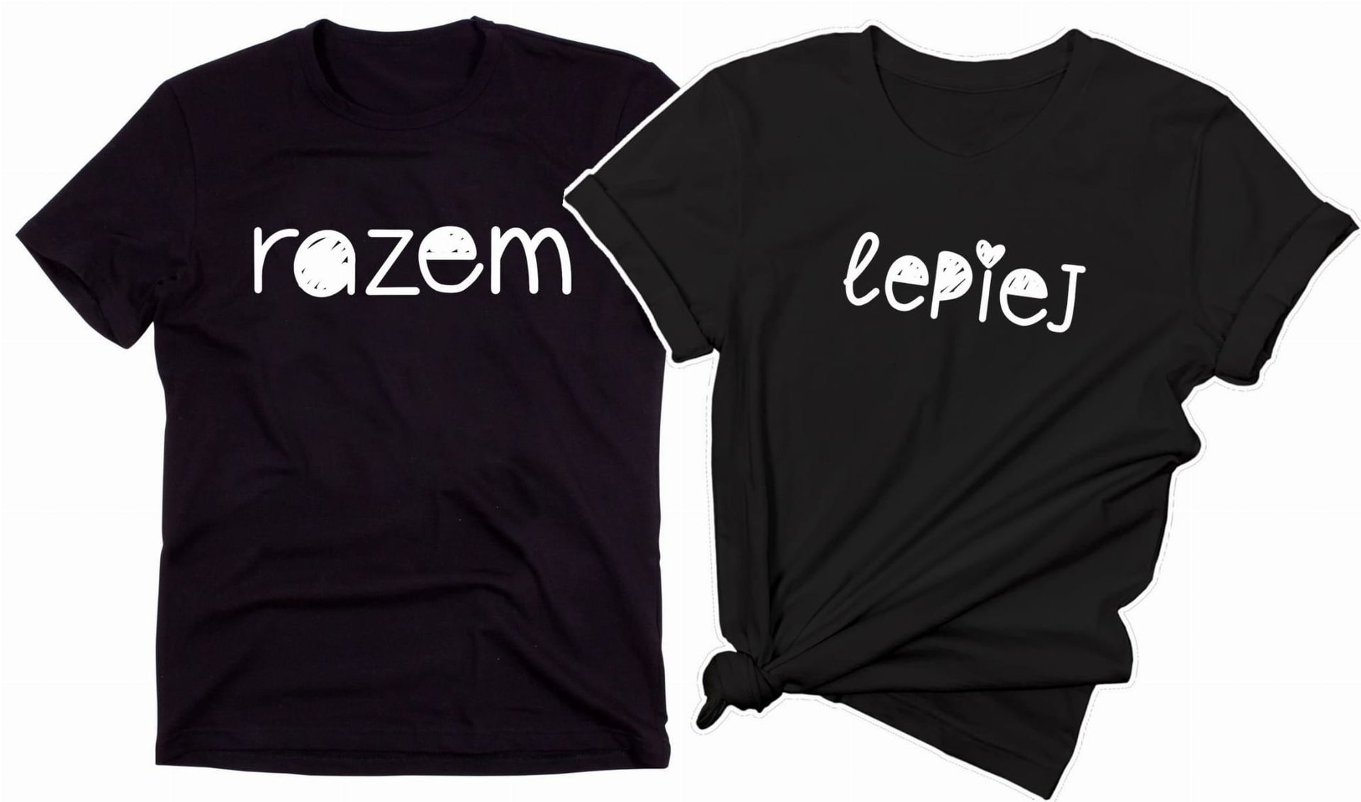 zestaw koszulek dla pary razem lepiej