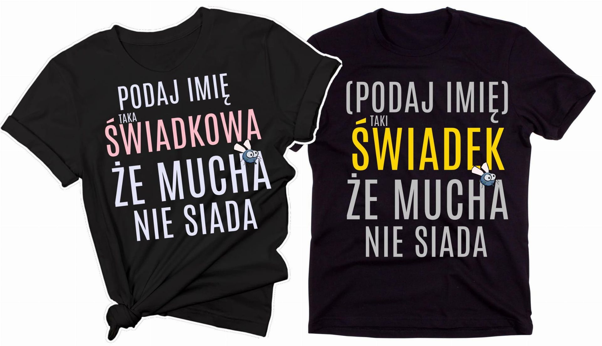 koszulki dla świadków na prezent w podziękowaniu