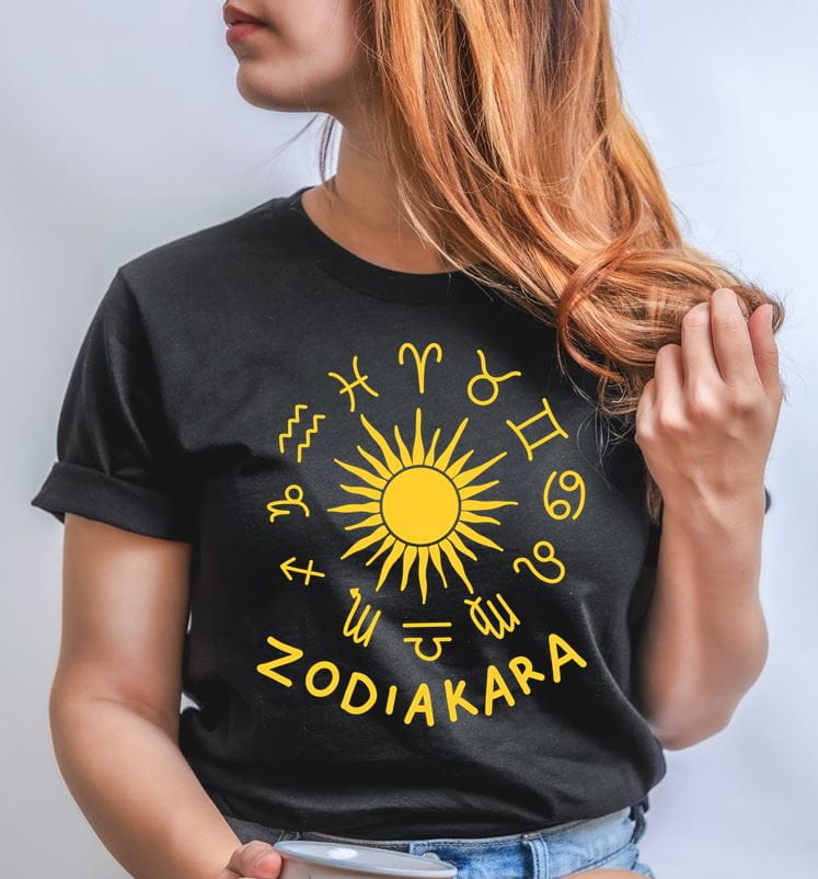 damska koszulka ze znakami zodiaku, koszulka dla zodiakary