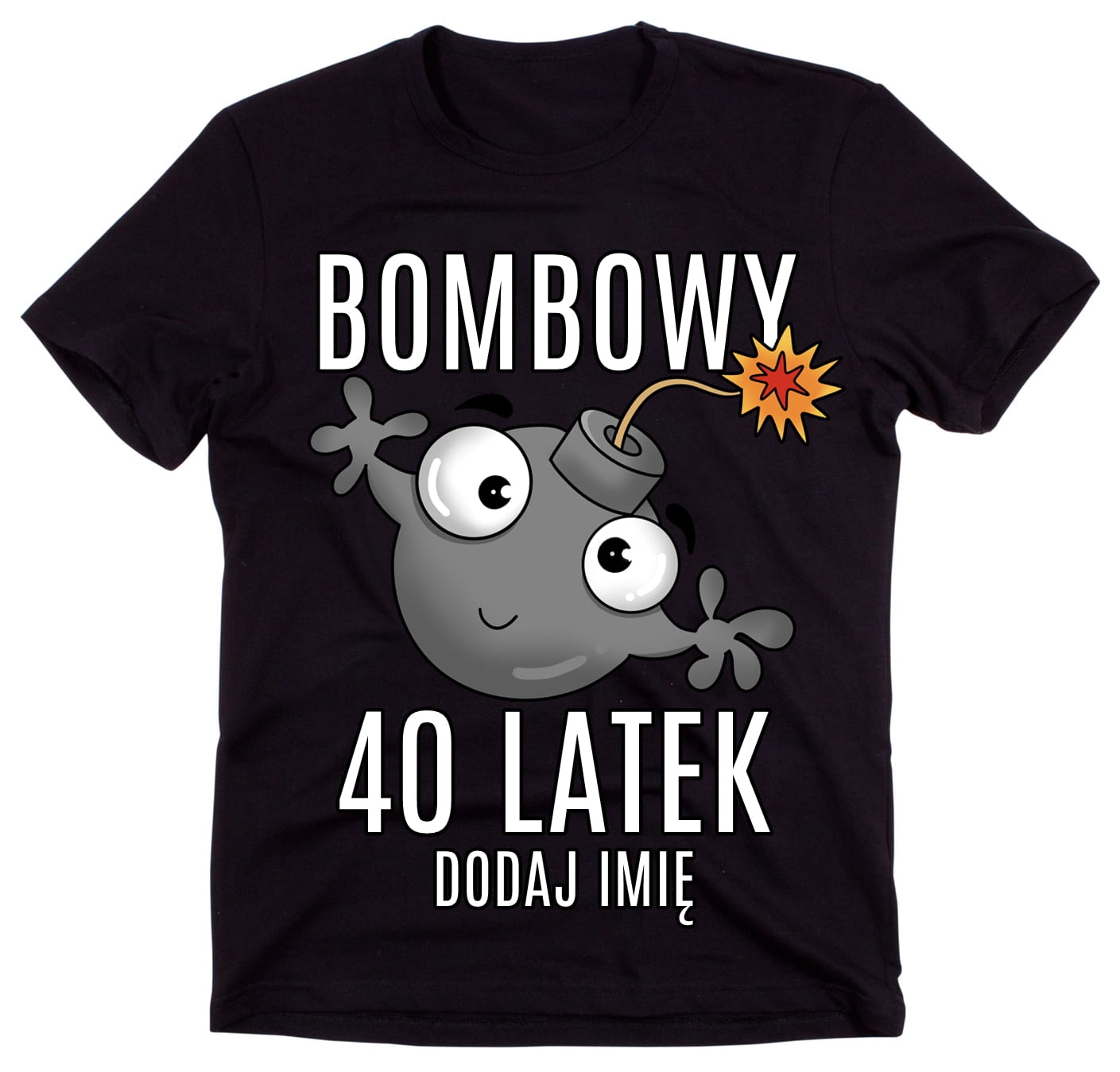 KOSZULKA męska na czterdziestkę bombowy 40 latek z imieniem