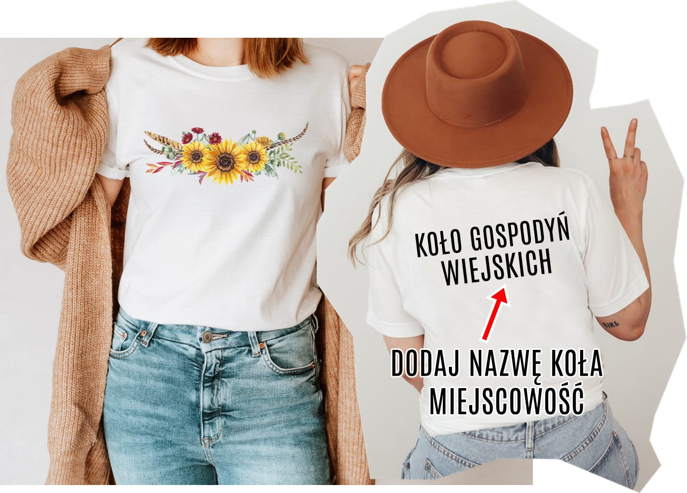 koszulki dla koła gospodyń wiejskich - SŁONECZNIKI
