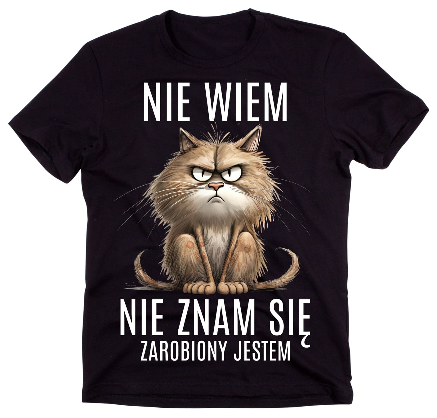 KOSZULKA MĘSKA NIE WIEM NIE ZNAM SIĘ ZAROBIONY JESTEM