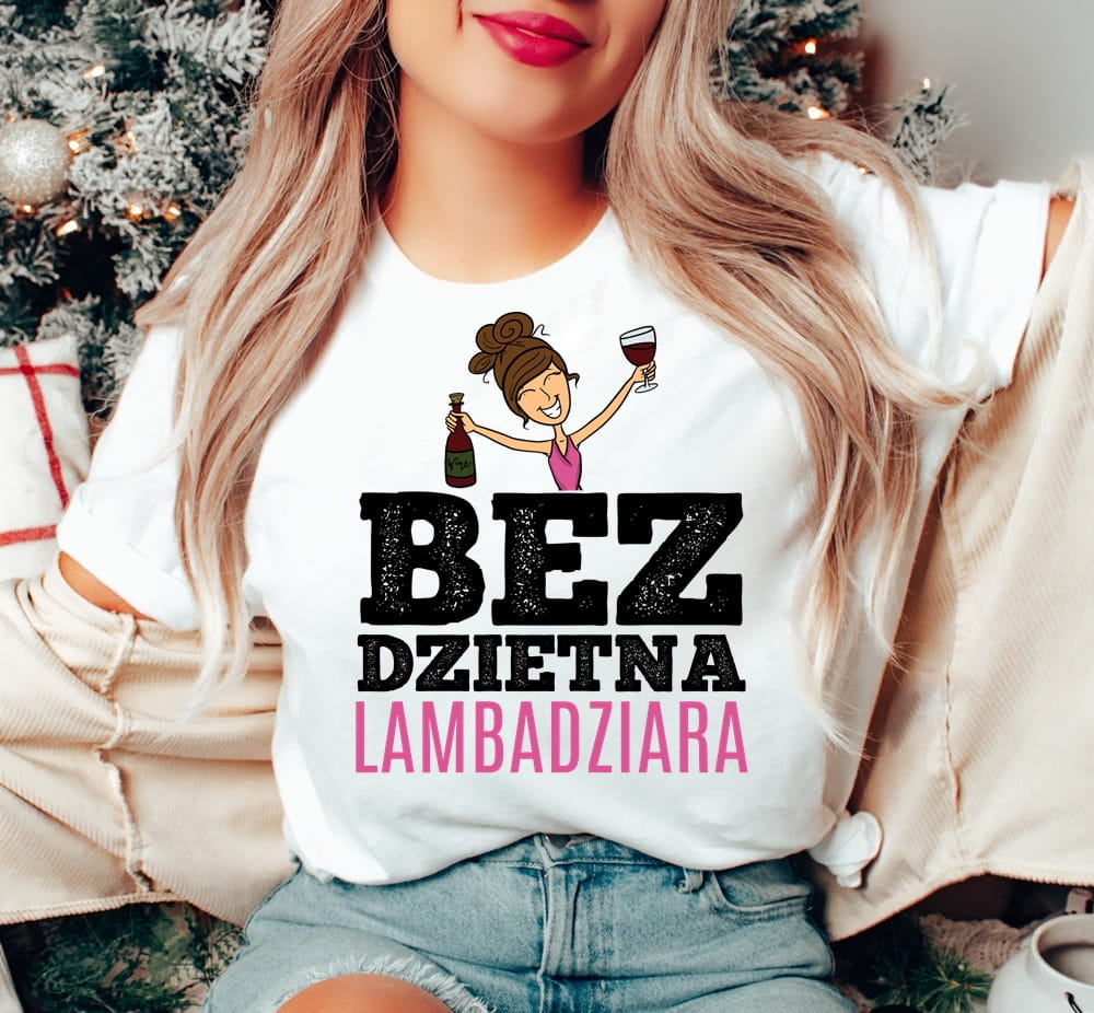 KOSZULKA dla koleżanki która nie ma dzieci na prezent z brunetką