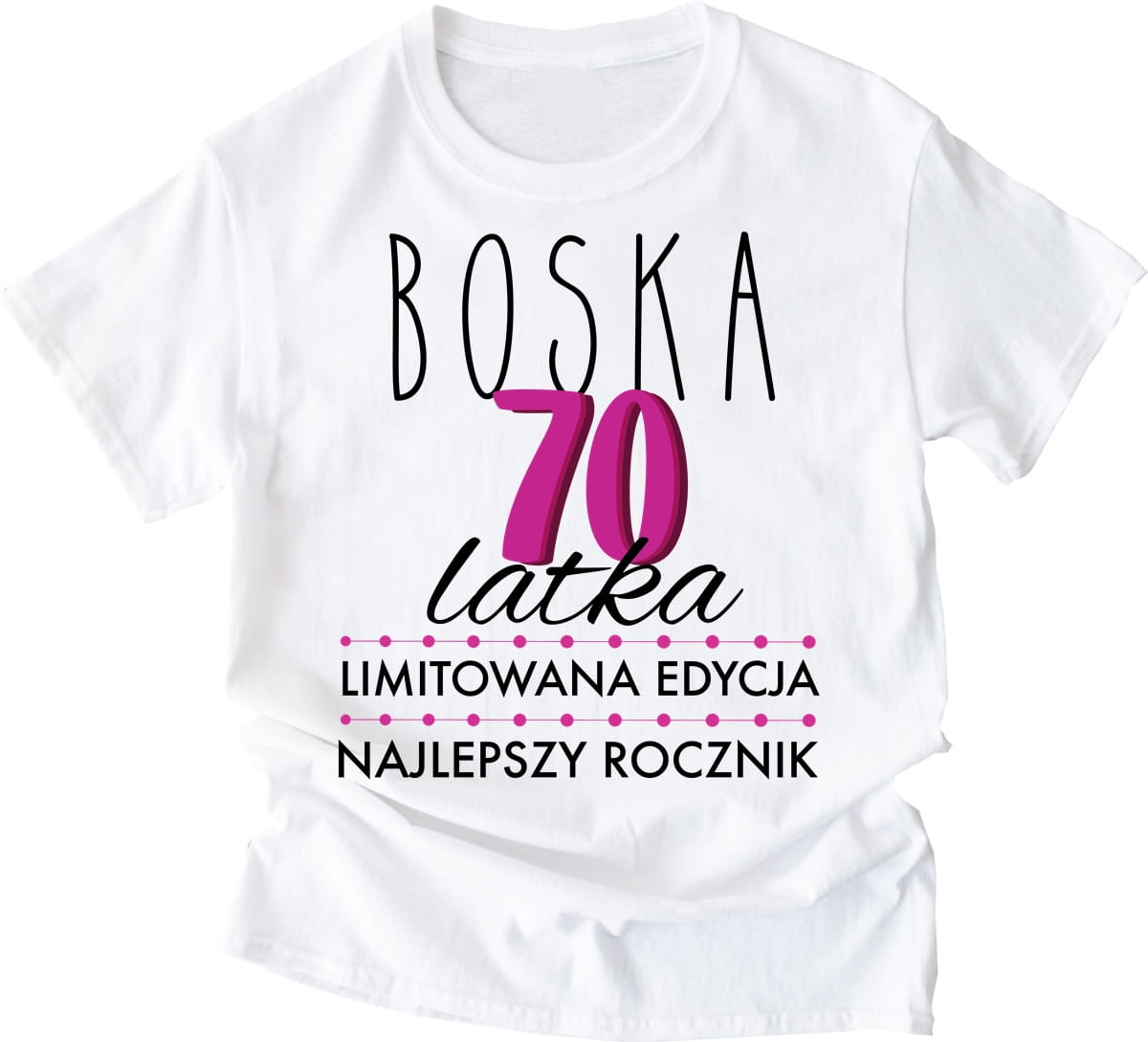 damska koszulka na 70 - boska 70