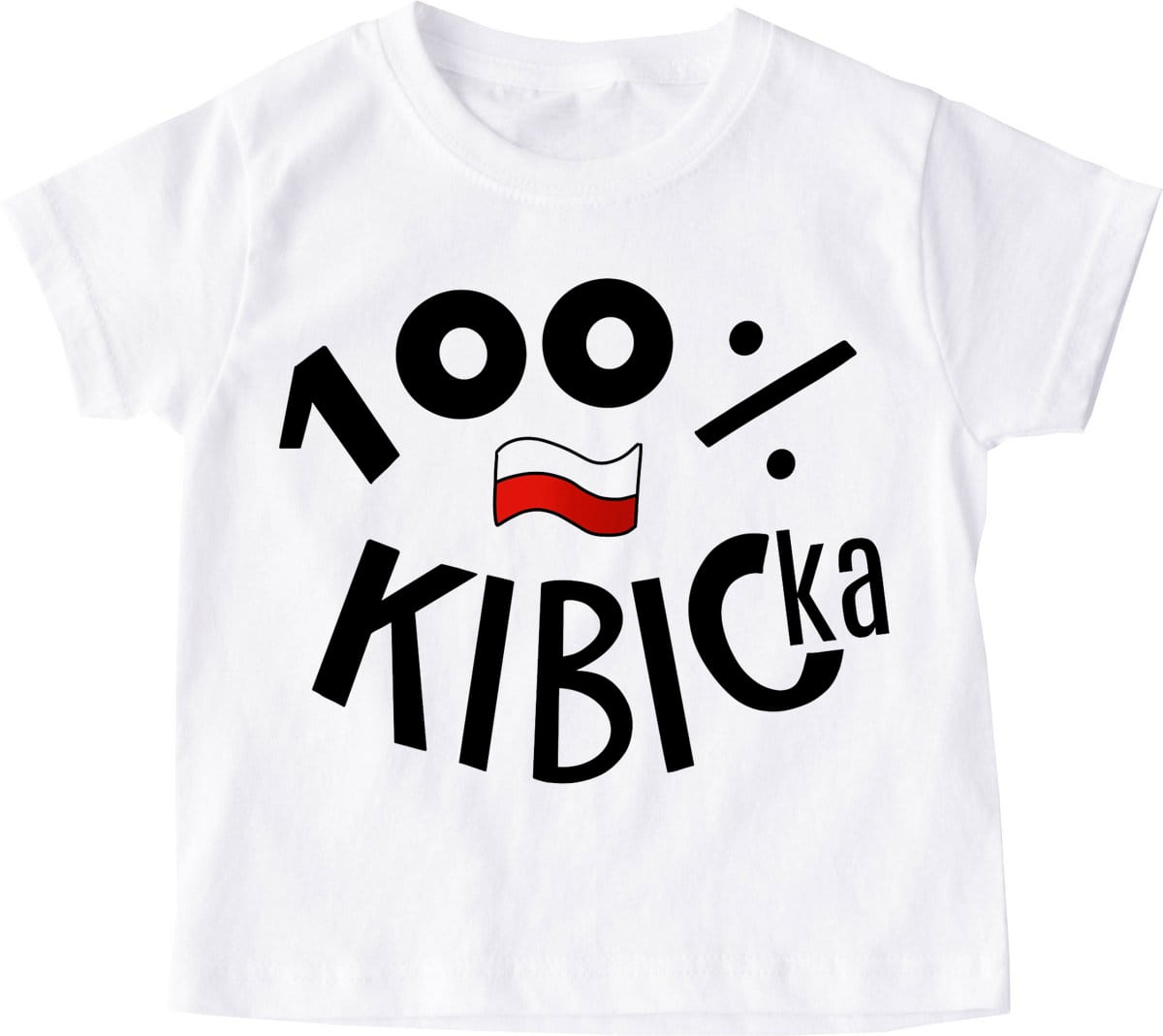 dziecięca koszulka dla kibica - 100 % kibicka, koszulka kibica dla dziecka