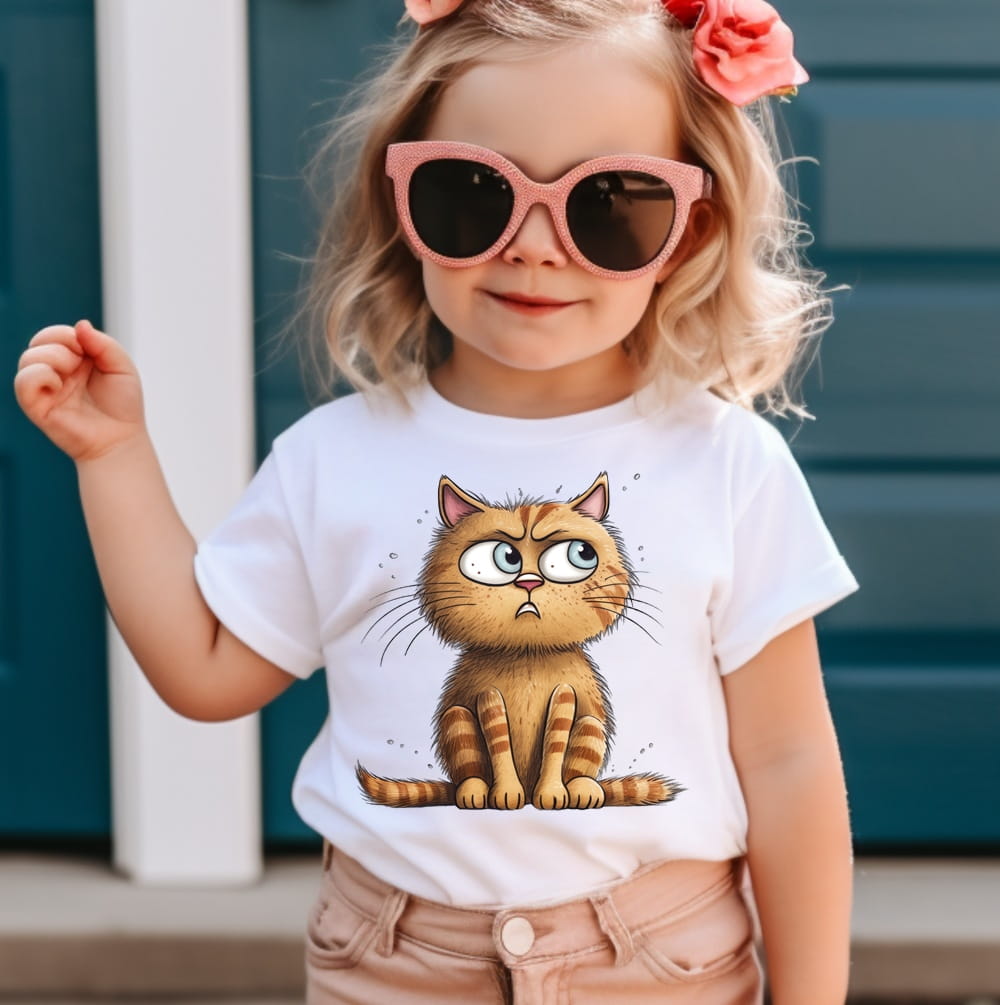 Koszulki dla dziewczynki z kotem