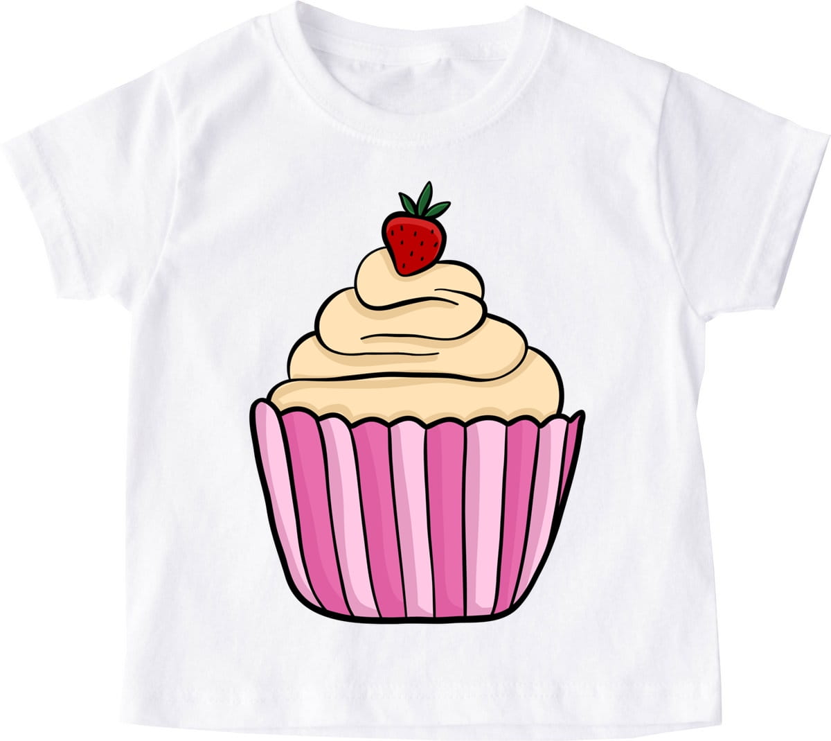 koszulka z babeczką dla dziewczynki