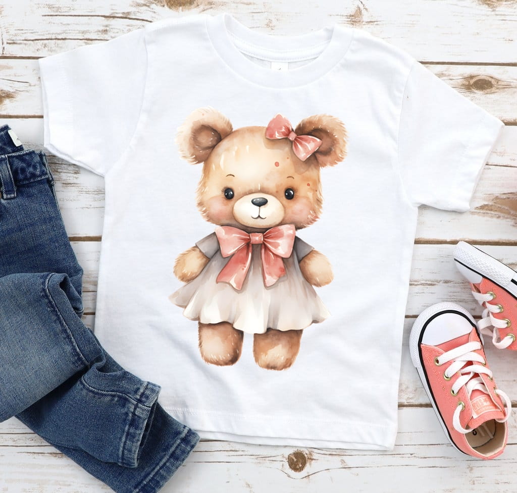 koszulka z misiek dla dziewczynki wzór misiek3