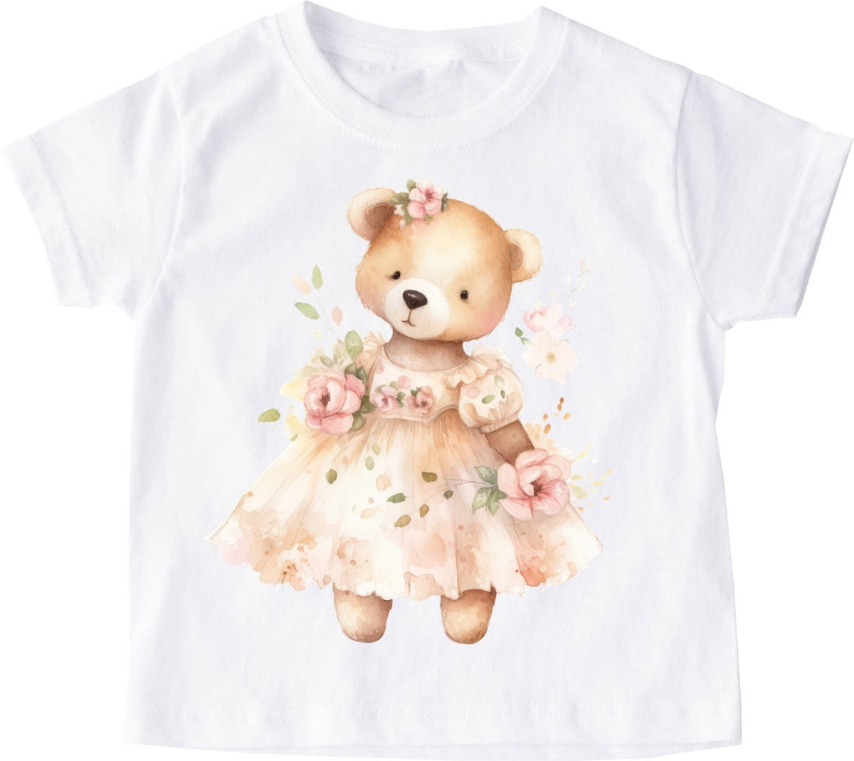 Koszulka z misiem dla dziewczynki wzór misiek27