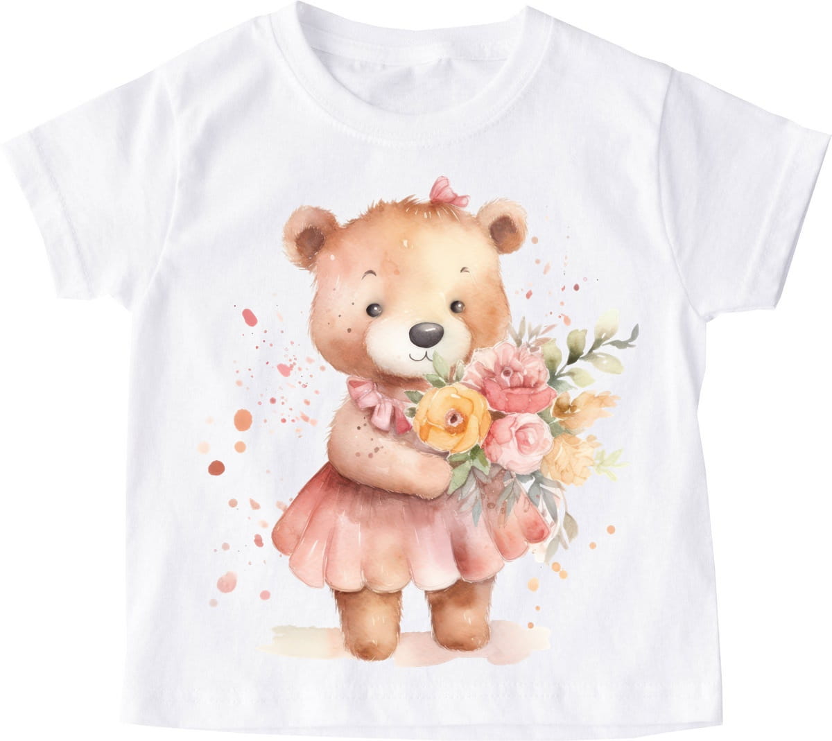 Koszulka z misiem dla dziewczynki wzór misiek31