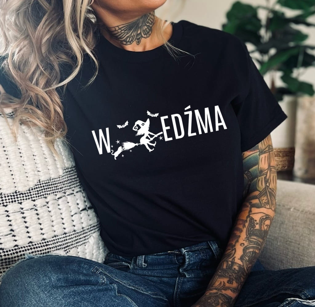 ŚMIESZNA DAMSKA KOSZULKA WIEDŹMA