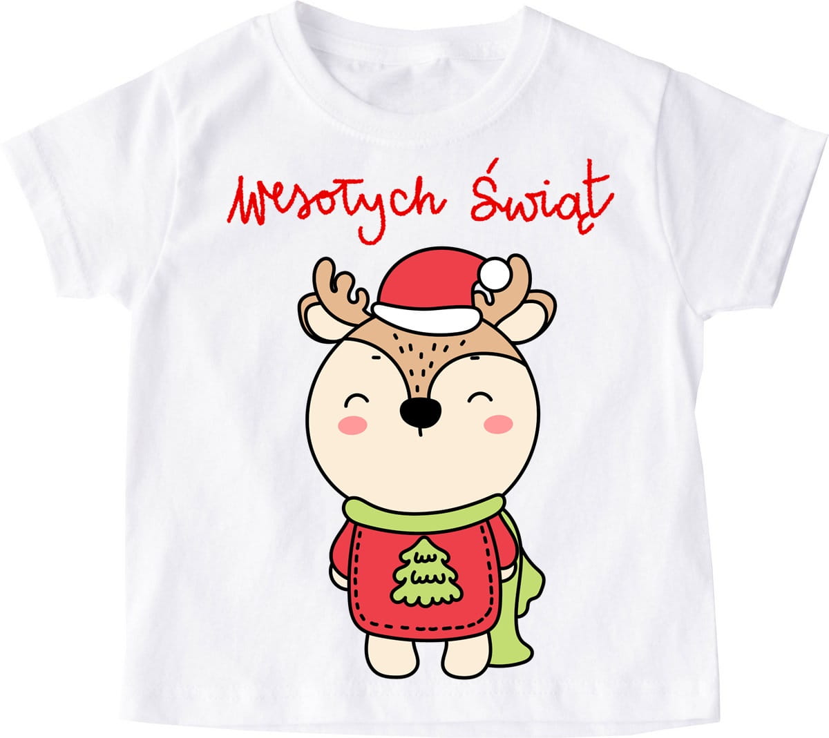 Koszulka dziecięca świąteczna wzór mikolajki49