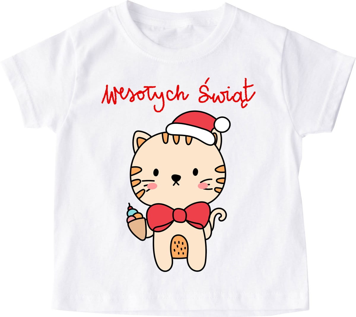 Koszulka dziecięca świąteczna wzór mikolajki52