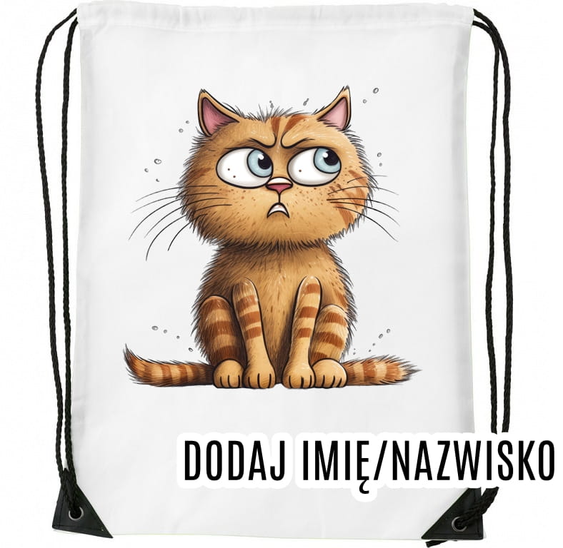 Worek na buty z imieniem do przedszkola szkoły żłobka KOT2