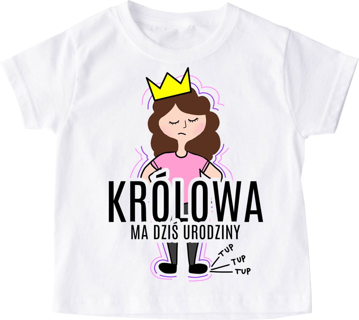 Koszulka na urodziny dla dziewczynki - brązowe włoski