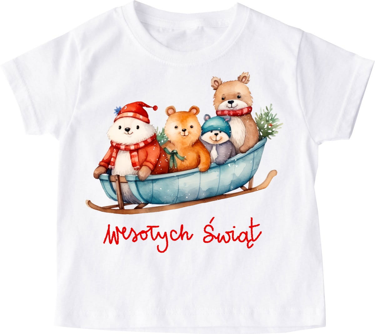 Świąteczna dziecięca koszulka santa127