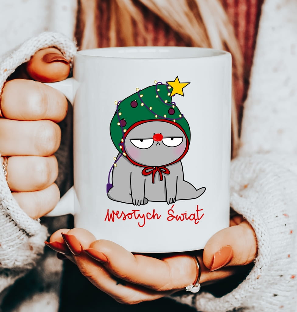 Kubek na mikołajki wesołych świąt