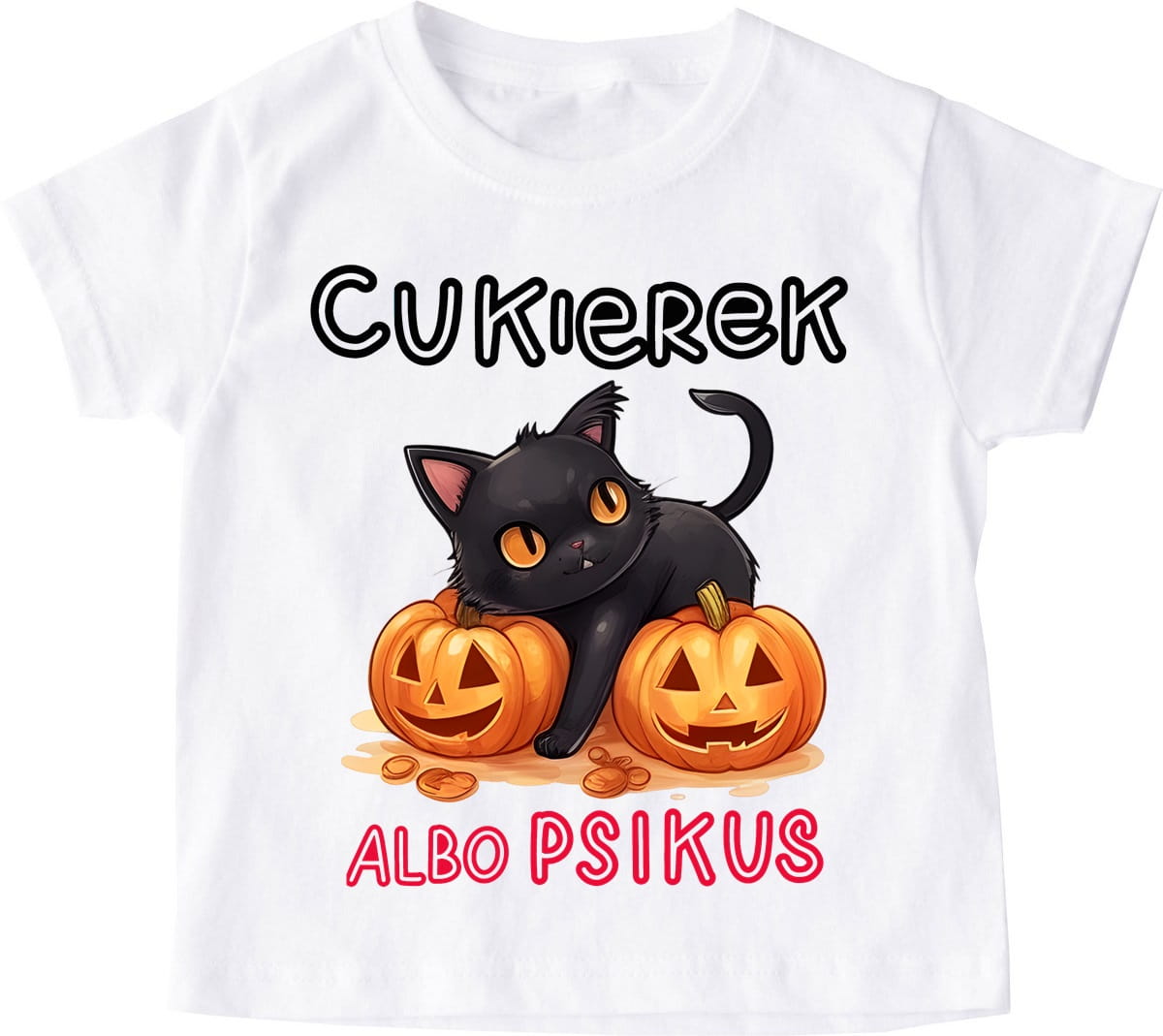 Koszulka na halloween dla dziecka cukierek albo psikus