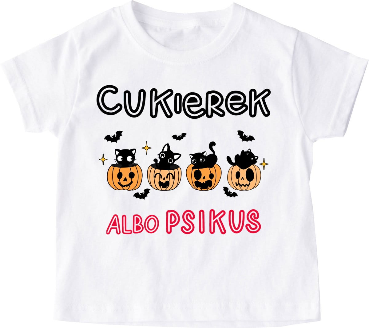 Koszulka na halloween dla dziecka cukierek albo psikus