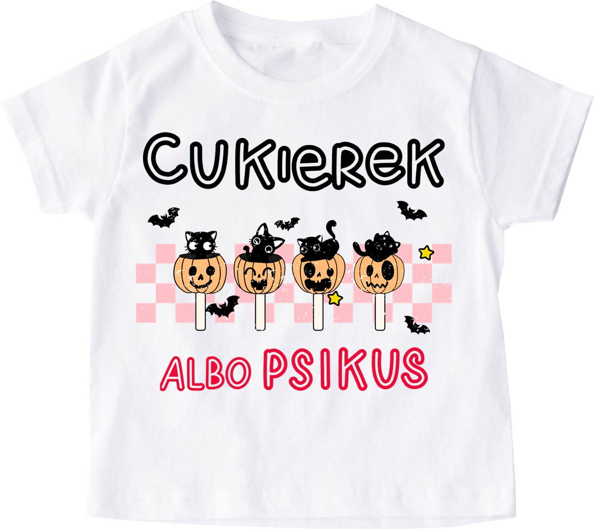 Koszulka na halloween dla dziecka cukierek albo psikus