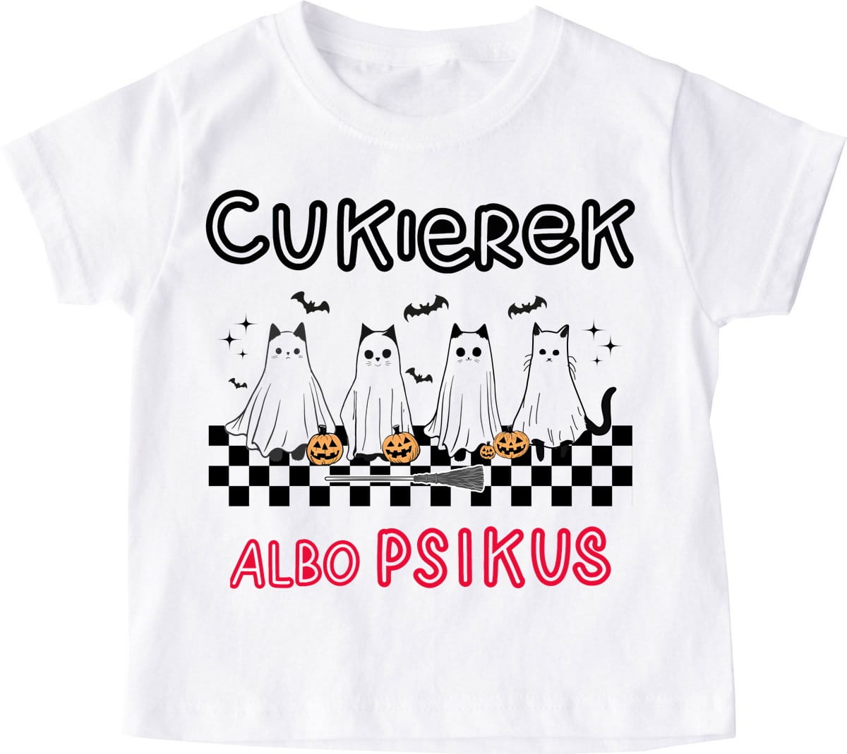 Koszulka na halloween dla dziecka cukierek albo psikus