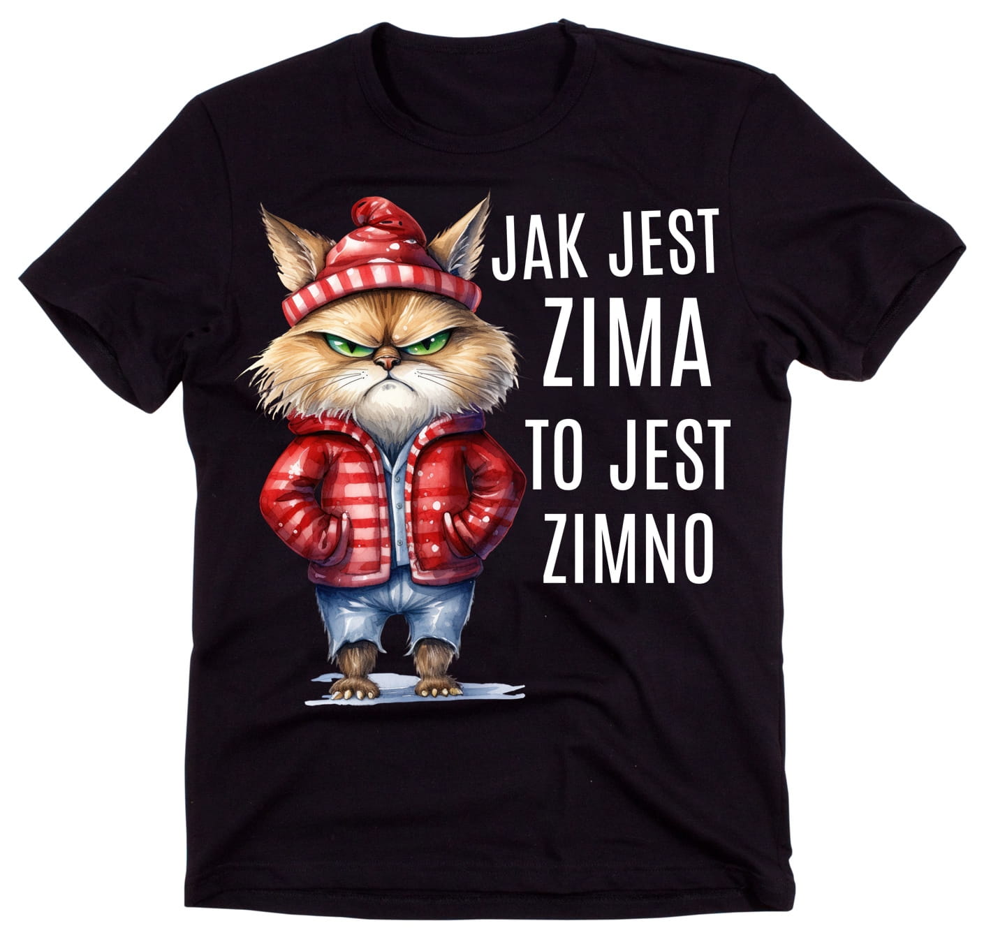 KOSZULKA MĘSKA JAK JEST ZIMA TO JEST ZIMNO