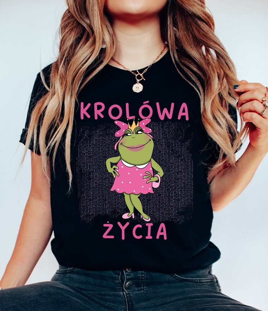 damska koszulka na prezent - królowa życia